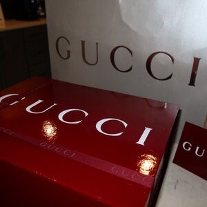 Gucci Red and White Gift Box
